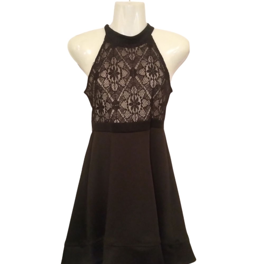 Girls black halter dress absolutely gorgeous